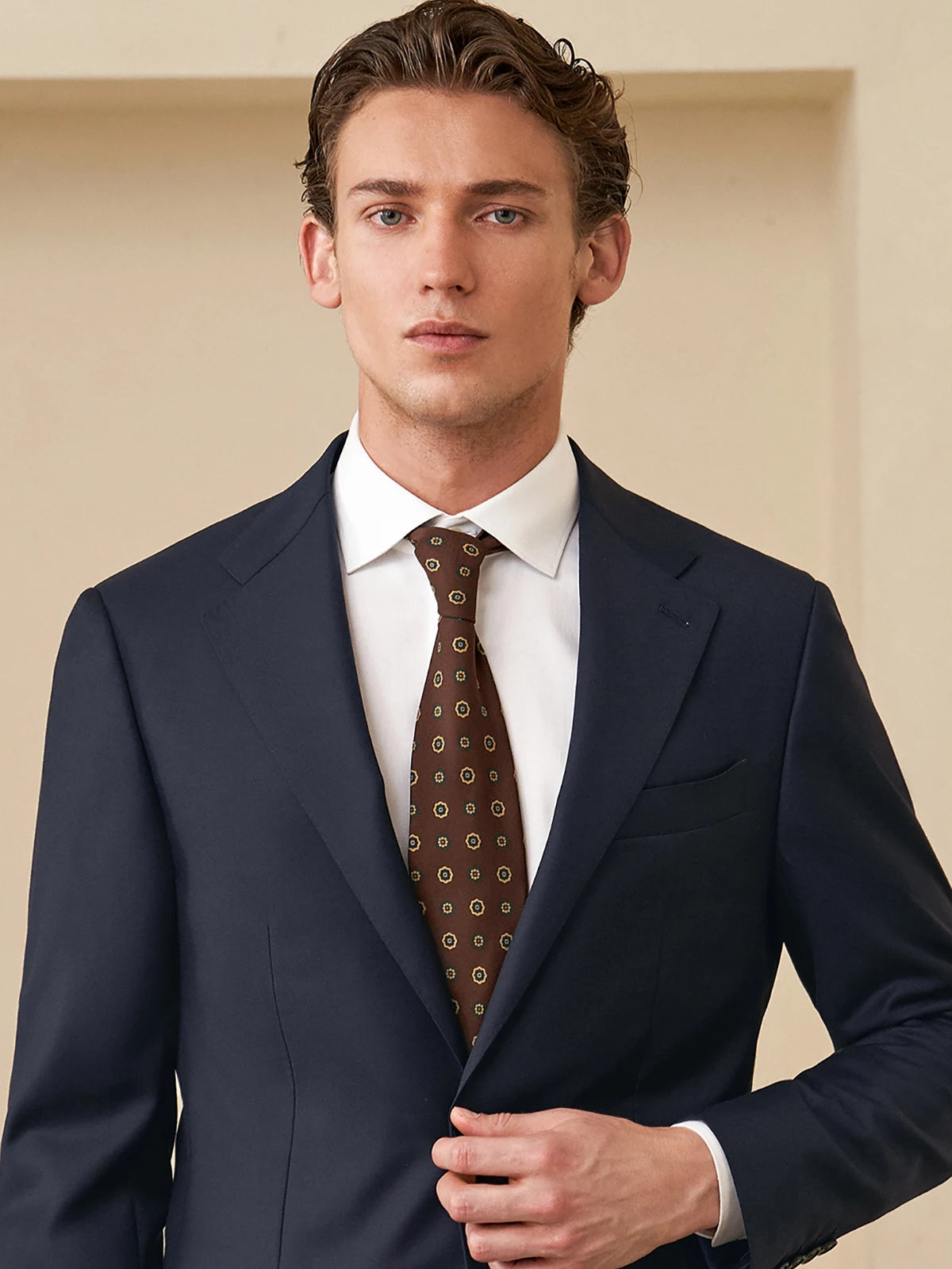 Luxuriöses Herrenanzug-Set aus 100% Wolle in Schwarz – Slim-Fit Blazer und Hose für Business, Alltag und Hochzeit