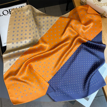 Damen Seidenschal quadratisch Halstuch Bandana Hijab Pashmina Poncho B
