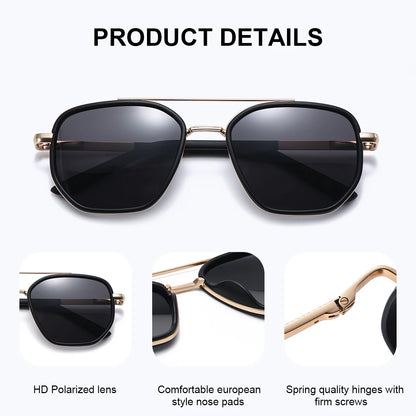 Sonnenbrille Metall leicht UV400 Fahren polarisiert Herren Damen