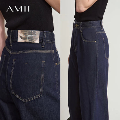 Damen Jeans aus Lyocell-Baumwolle mit weiten Beinen im Retro-Look