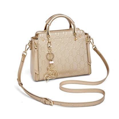 Damen Schultertasche Aus Rindsleder Mit Elegantem Design