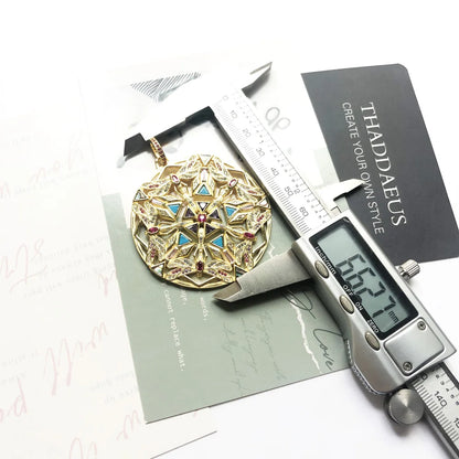 Damen-Charm-Anhänger Amulett magisch Natur Elemente aus Sterlingsilber