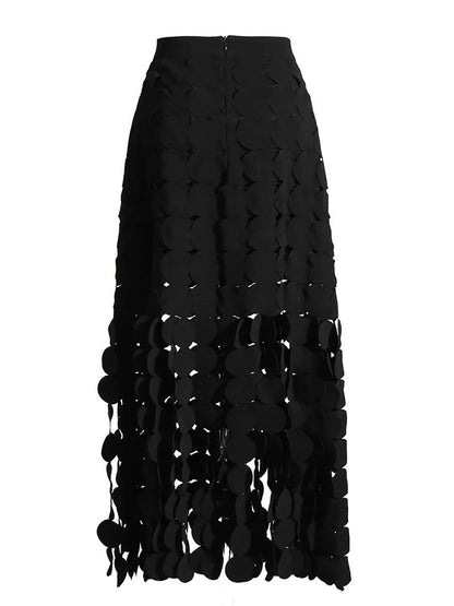 Elegantes Damen-Kleid mit Diamantmuster, Reverskragen und langen Ärmeln – figurbetontes Patchwork-Design mit doppelreihiger Knopfleiste.