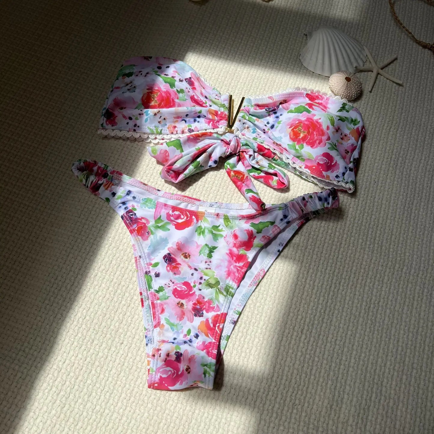 Sexy Push-Up-Bikini im brasilianischen Stil mit Tanga für Strand und Pool