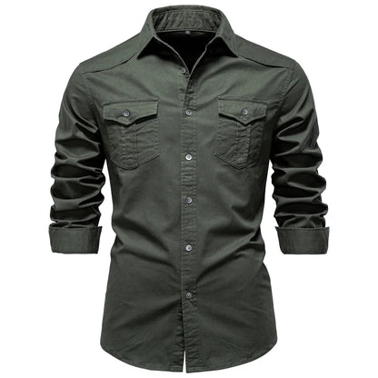 Premium Slim Fit Herrenhemd Aus Weicher Baumwolle Langarm