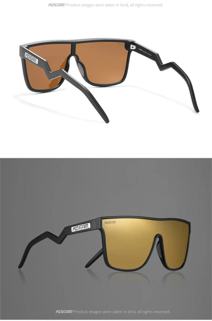 Sonnenbrille Einteiler übergroß polarisiert gebogene Gläser Herren