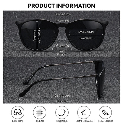 Damen-Sonnenbrille oval Leopard PC Farbverlauf UV400 polarisiert