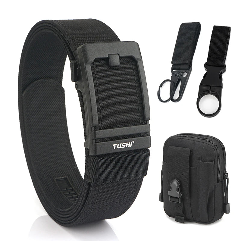 Unisex-Taktischer Gürtel aus 1100D Nylon mit Metall-Schnalle, Ideal für Airsoft-Pistolen