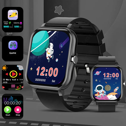 LIGE Kinder-Smartwatch für Mädchen und Jungen, Smartwatch im Alter von 3–12 Jahren, Lernspiel für Kinder, Tonaufzeichnung, Audio-Märchenbuch, Kinderuhr