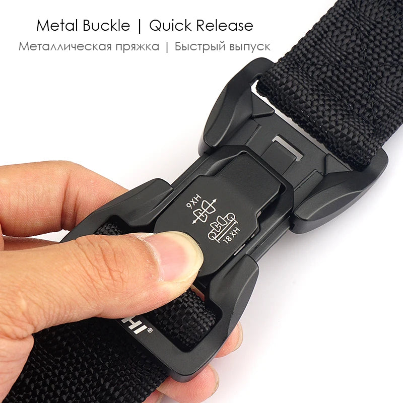 Unisex-Taktischer Gürtel aus Nylon mit Schnellverschluss und Breite 3,8 cm für Outdoor