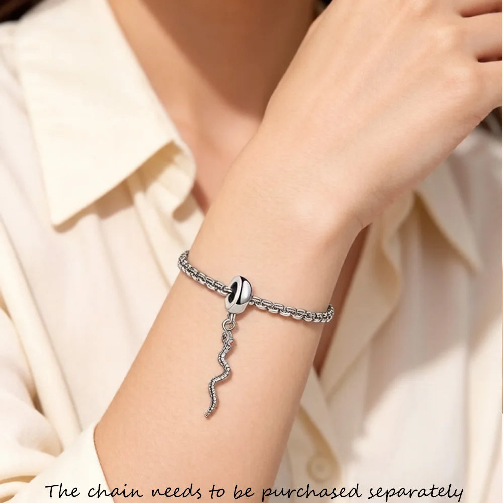 Damen-Charm-Anhänger Schlange Böhmen aus Sterlingsilber