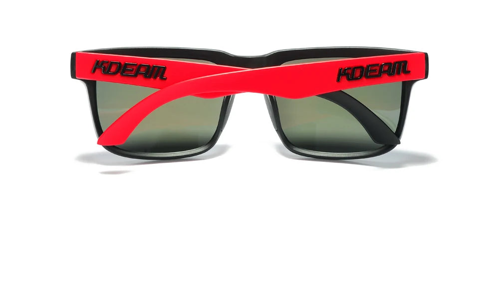 Sonnenbrille quadratisch polarisiert Reißverschlussetui 30 Farben Unisex