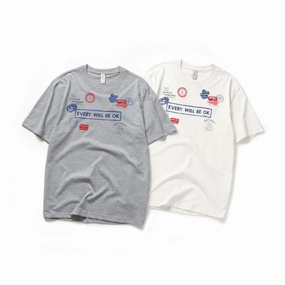 Herren T-Shirt mit Druck im Casual-Stil aus 100 Prozent Baumwolle