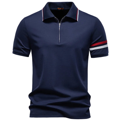 Herren Poloshirt Atmungsaktiv Und Leicht Mit Halbzipp Lässiges Sommer Shirt