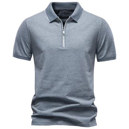 Premium Herren Poloshirt Mit Reißverschluss Für Atmungsaktiven Komfort