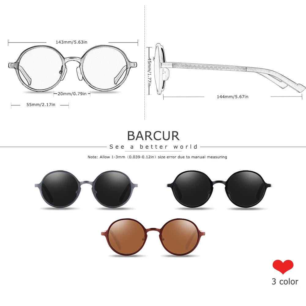 Sonnenbrille rund schwarz Retro Vintage polarisiert UV400 Herren Damen