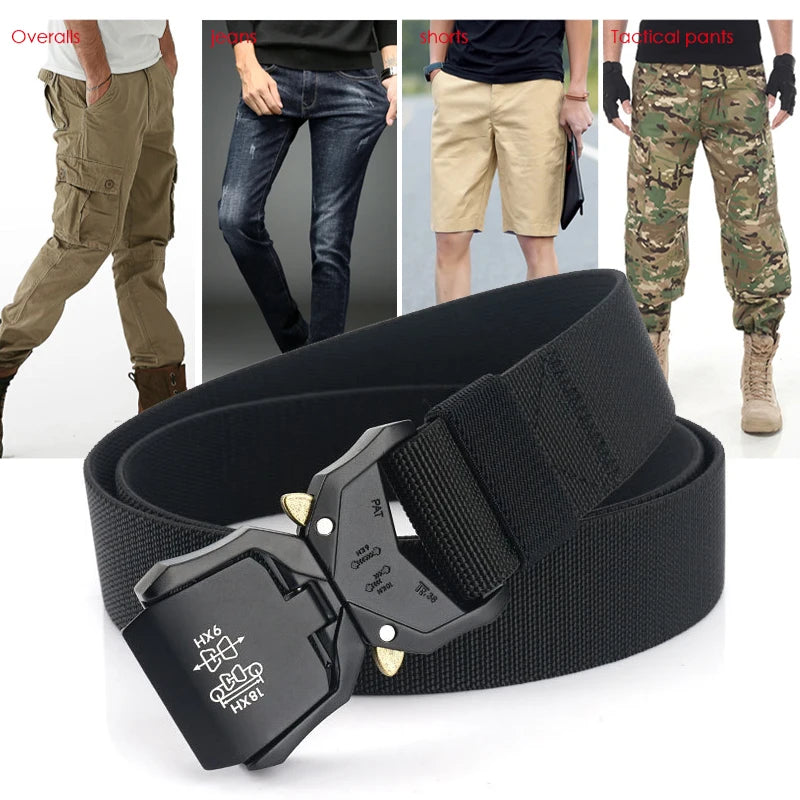 Unisex-Gürtel Schnellverschluss aus Nylon Elastisch 3,8 cm Breite Robuste Verarbeitung Alltagstauglich