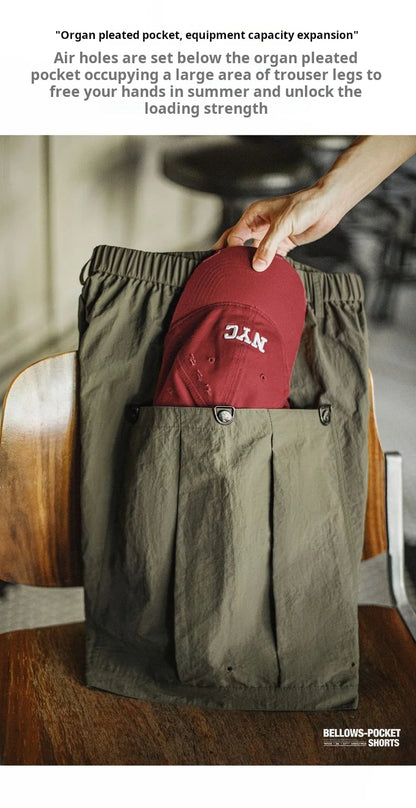 Herren Taschen-Shorts in Lässiger Grüner Farbe für den Sommer