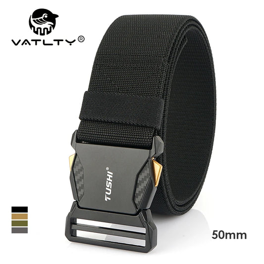 Herren-Gürtel Elastisch 50 mm Breite Mit Schnellverschluss für Outdoor und Freizeit Komfort