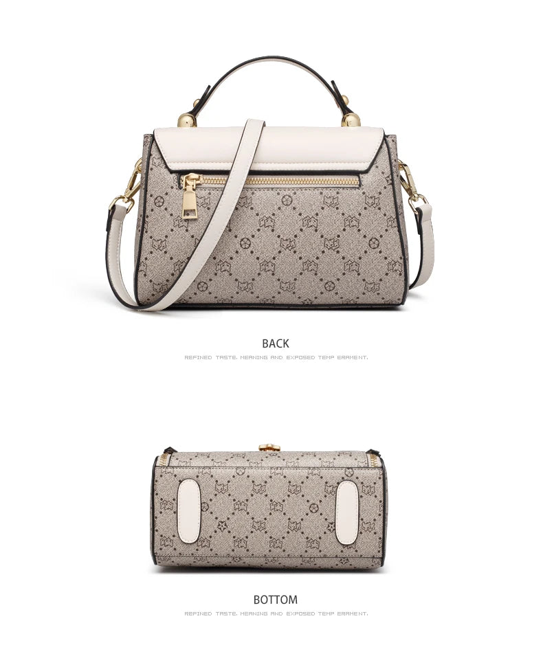 Damen Crossbody Tasche Aus PVC Leder Im Vintage Stil