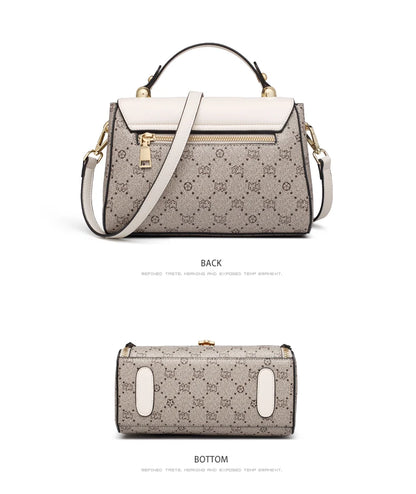 Damen Crossbody Tasche Aus PVC Leder Im Vintage Stil