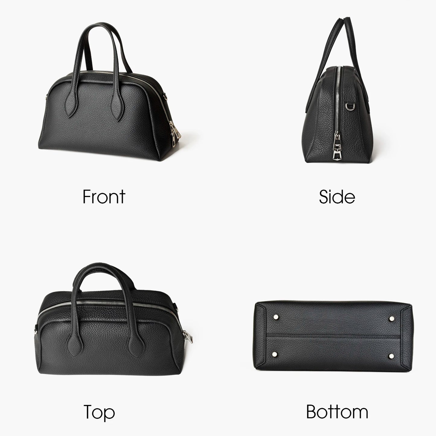 Handtasche Aus Echtem Leder | Top-Handle Abnehmbare Gurte