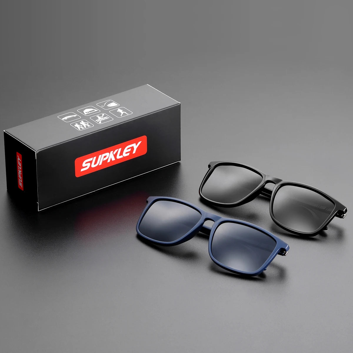 Sonnenbrille Sport polarisiert leicht quadratisch UV400 Herren