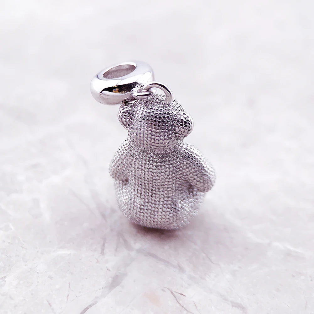 Damen-Charm-Anhänger Affe süß Frühling aus Sterlingsilber
