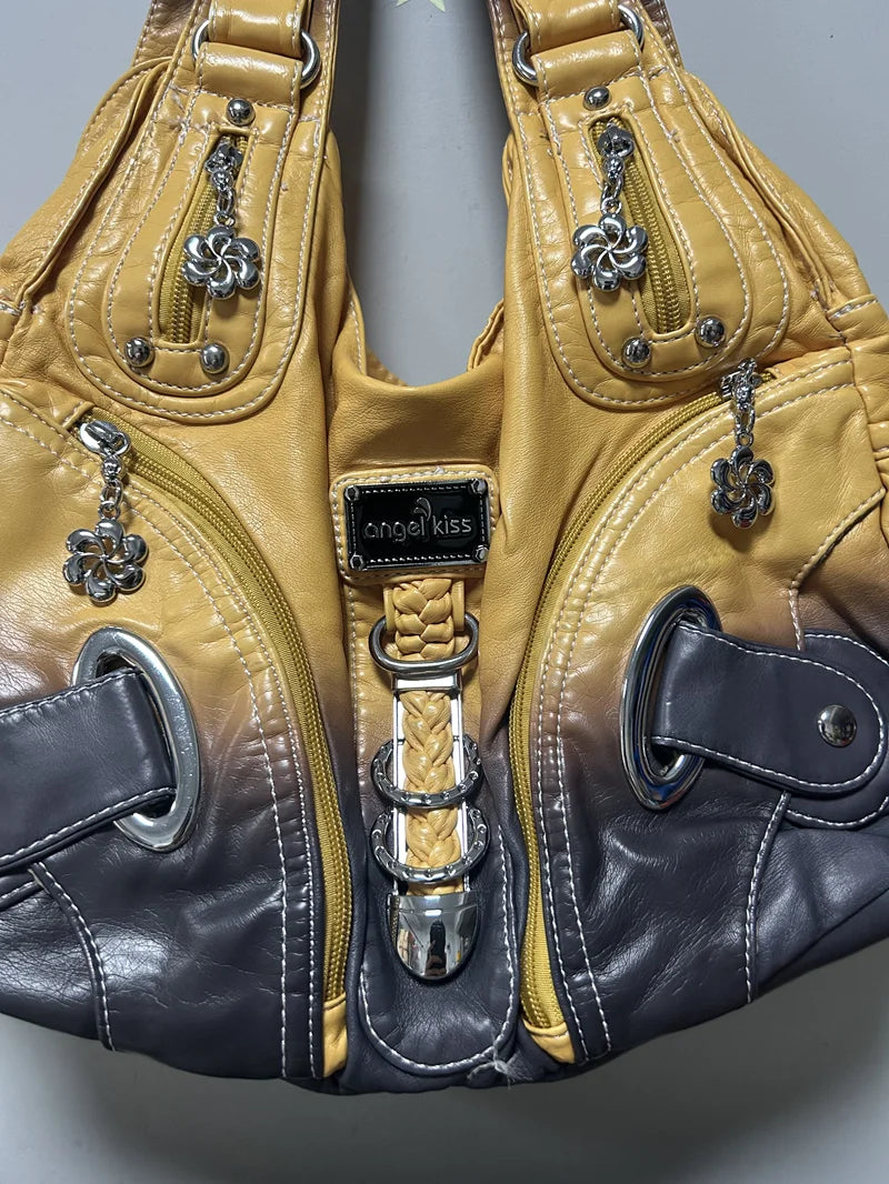 Damen-Handtasche Tie-Dye Muster und weiches Obermaterial Alltagsbegleiter für Alltag und Freizeit