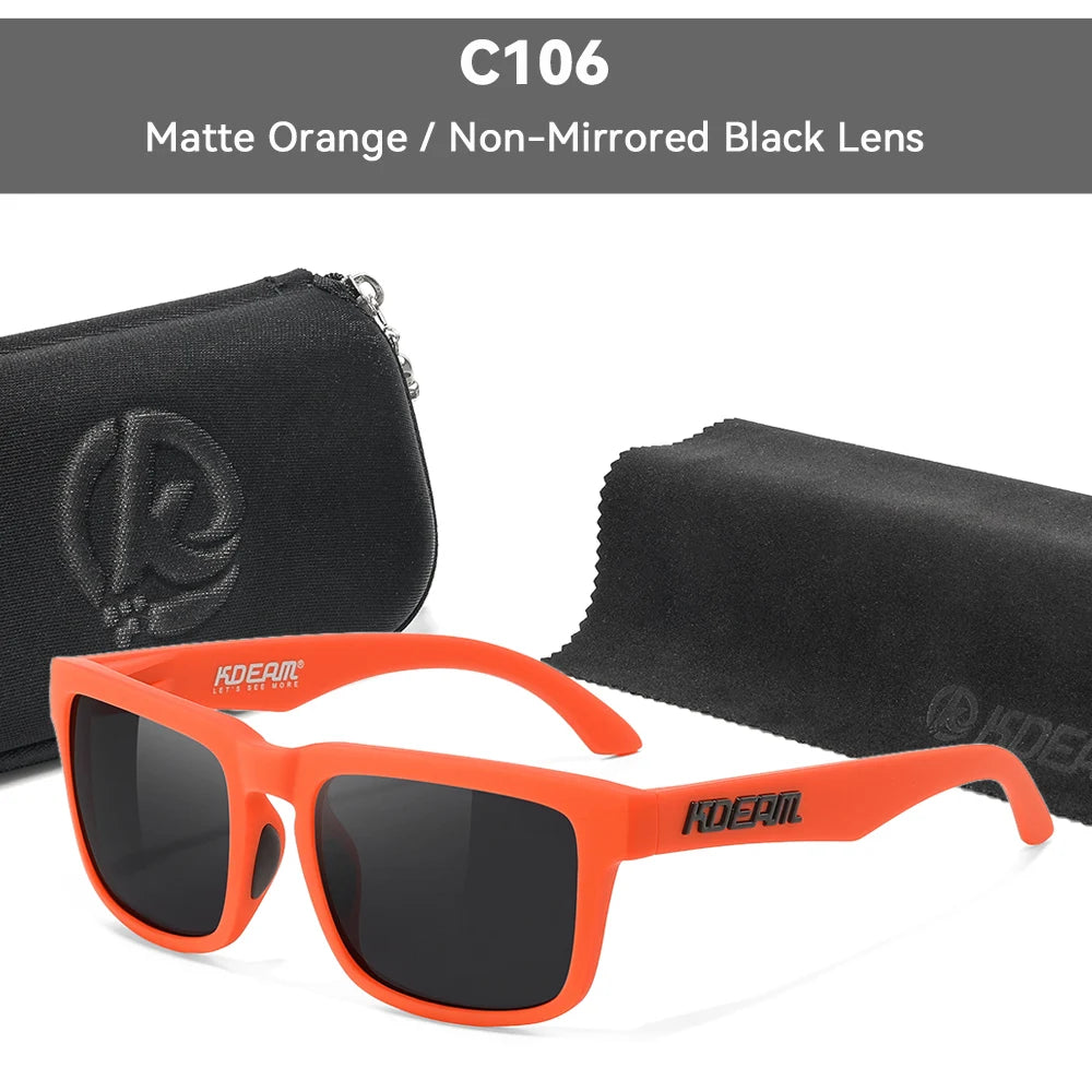 Sonnenbrille polarisiert bunt Outdoor Wandern Reißverschlussetui Unisex