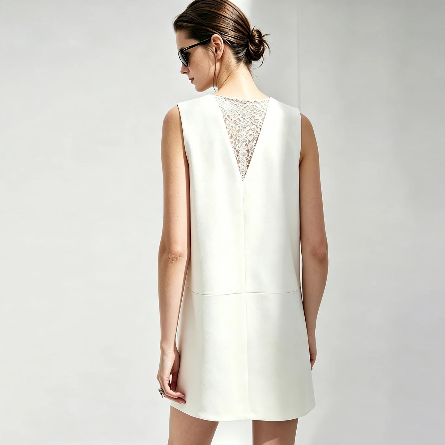 Zeitlos Elegantes Damenkleid Mit Spitze Für Büro Und Freizeit Modern