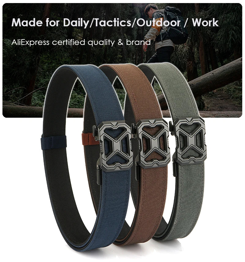 VATLY Tactical Gürtel Einheitsgröße Nylon Automatik-Schnalle Rigid