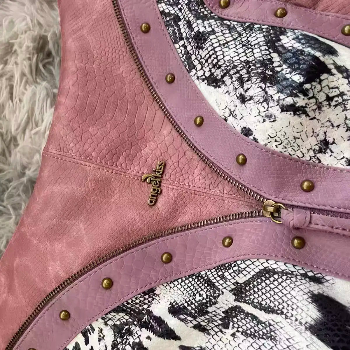 Damen-Schultertasche aus PU Vintage-Look mit Mehrfachfächern und Großem Hauptfach für Alltagsbedarf