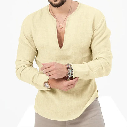 Schweres Herren-Übergrößen-Waffel-T-Shirt mit Farbblock und kurzen Ärmeln