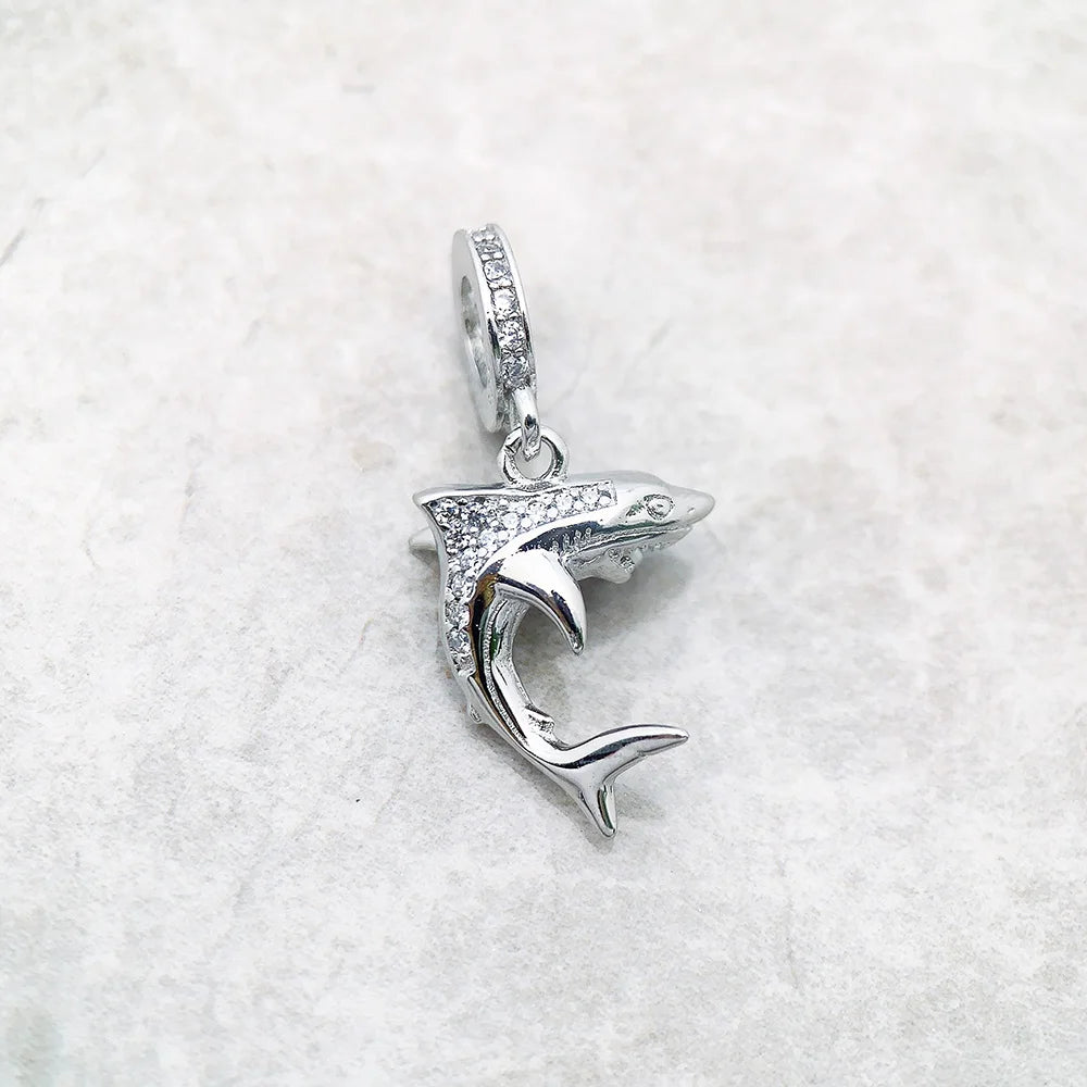 Damen-Charm-Anhänger Hai maritim aus Sterlingsilber