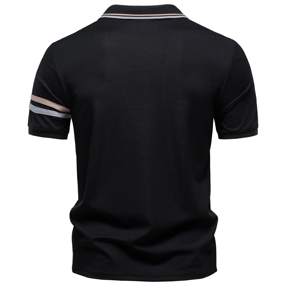 Leichtes Herren Poloshirt Mit Halbzipp Premium Komfort Atmungsaktiv