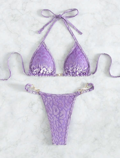 Blumiger, sexy Bikini-Set für Damen – ideal für Strand und Pool