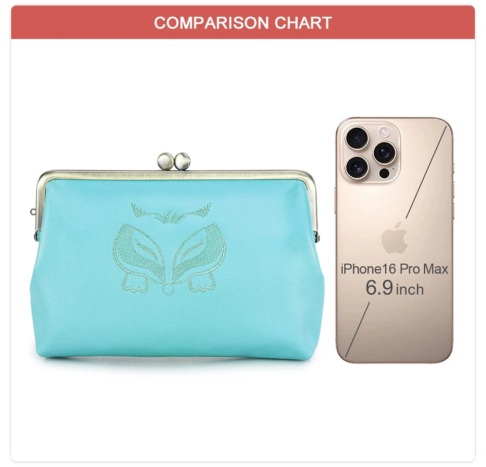 Damen Echtleder Geldbörse Fuchs Design bunt Luxus Designer Reise Geschenk