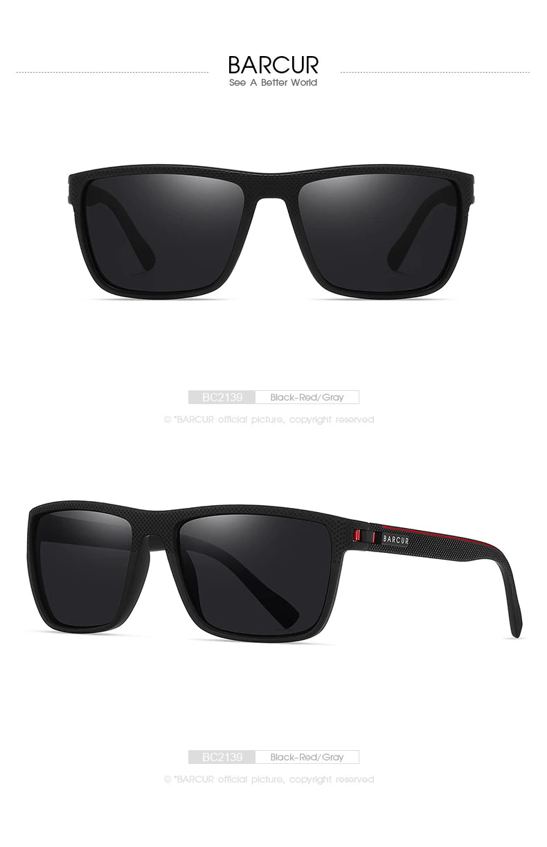Sonnenbrille TR90 Sport polarisiert leicht UV400 Herren Damen C