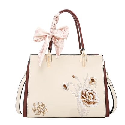 Damen Tasche Aus Splitleder Mit Reißverschluss Im Chinesischen Stil