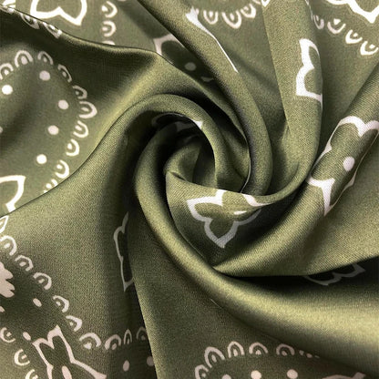 Damen Seidenschal 70cm quadratisch Frühling Halstuch Krawatte Hijab Haarband Bandana