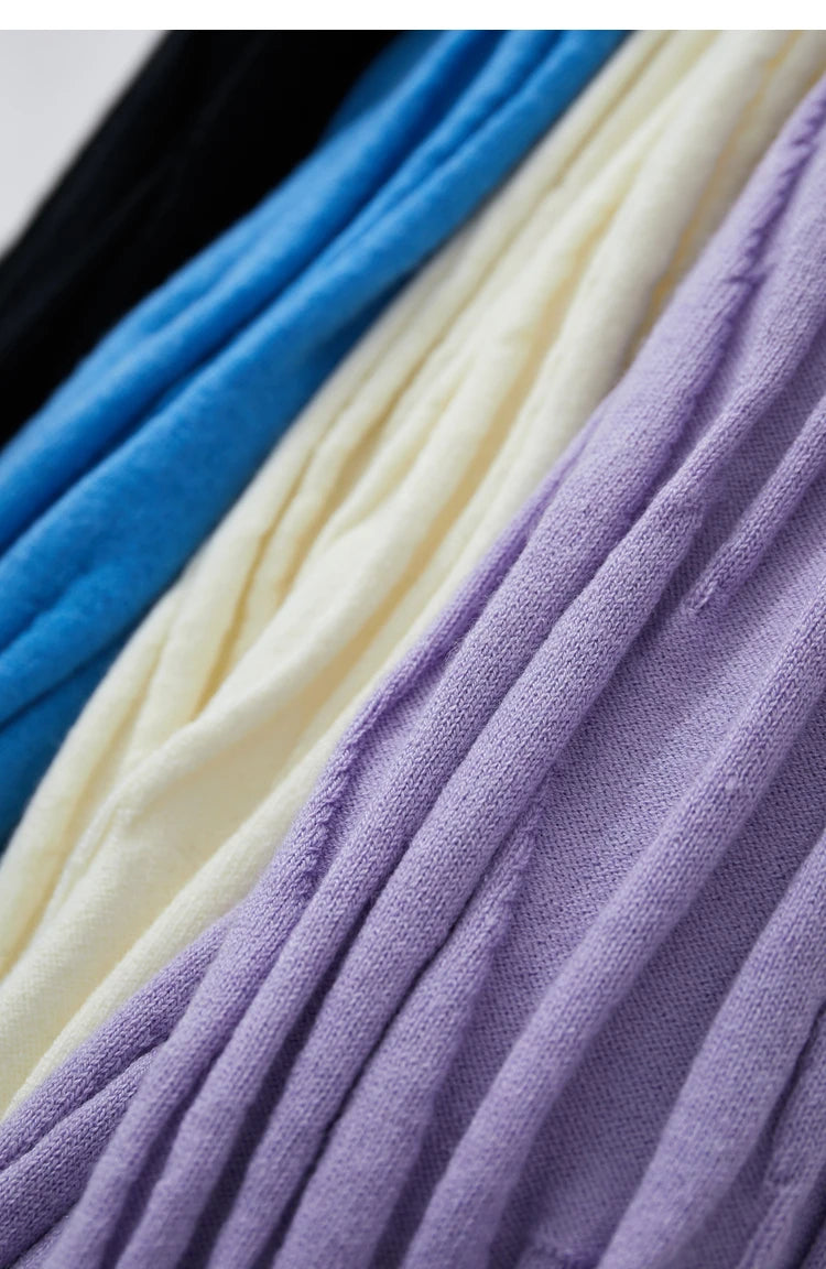 Strickpullover im Rippenmuster, flieder-, creme- und blaufarben