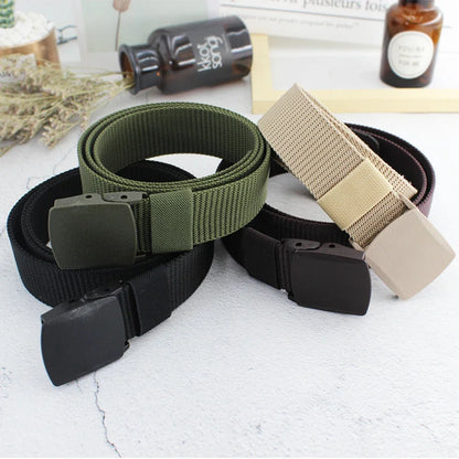 Herren Tactical Nylon-Gürtel 3,8 cm Canvas Military Outdoor 125 cm