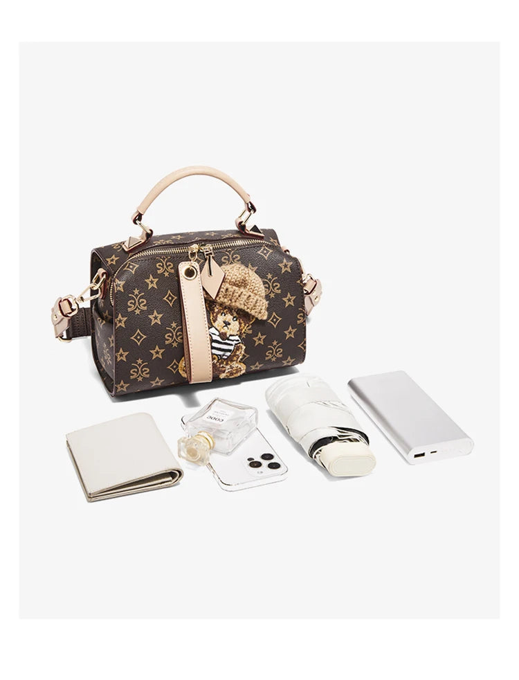 Damen-Handtasche Crossbody mit verstellbarem Tragegurt aus Kunstleder für Büro und Freizeit