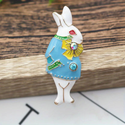 Brosche Hase Kristall Strass Luxus Kleidung Mantel Glänzend Damen