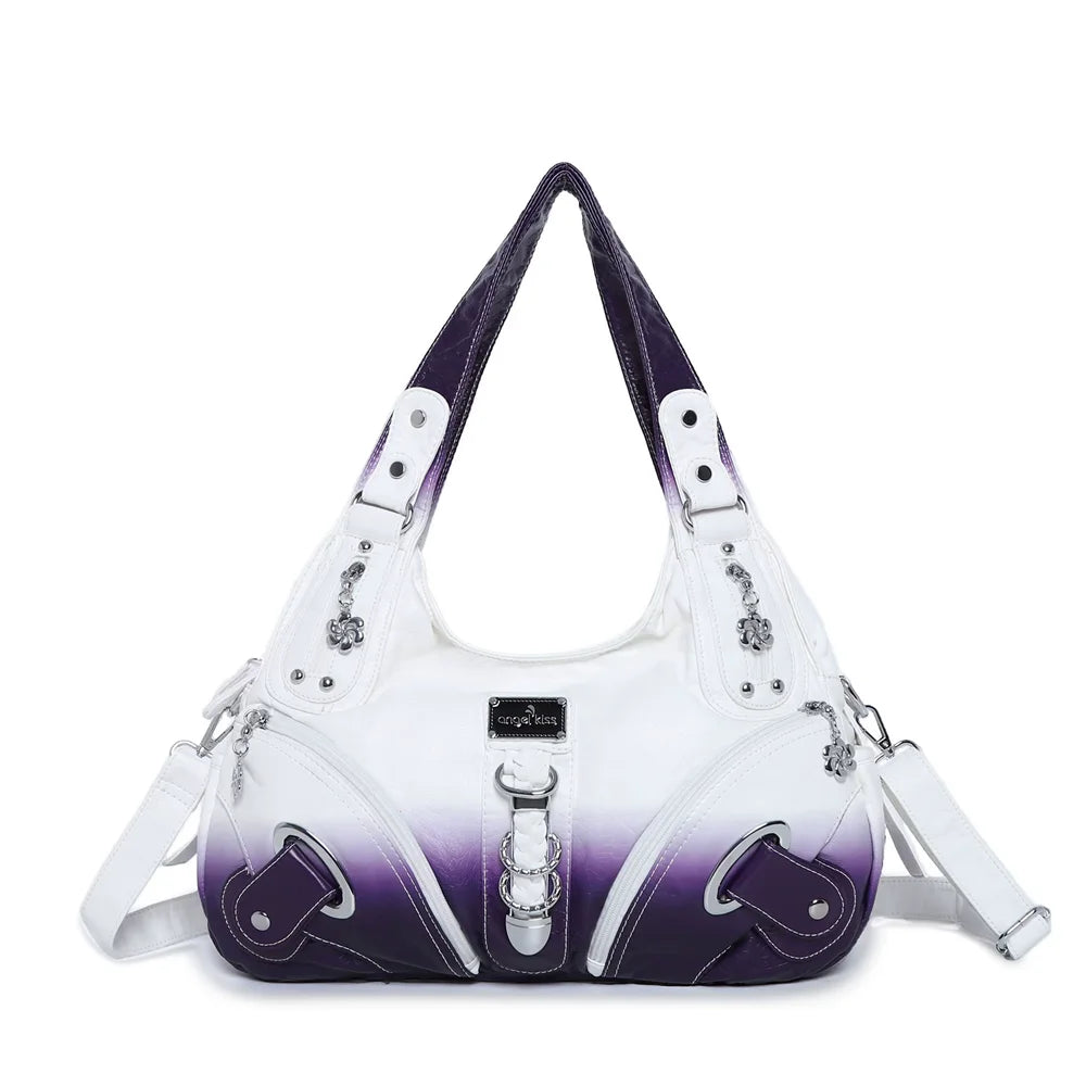 Damen-Schultertasche Großes Fassungsvermögen Mit Tie-Dye Muster Und Griff Im Vintage-Stil Für Alltag Und Freizeit