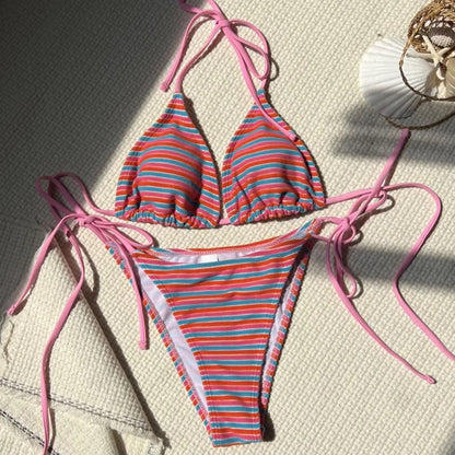 Weißer Push-Up-Bikini im brasilianischen Stil für Damen – ideal für Strand und Pool