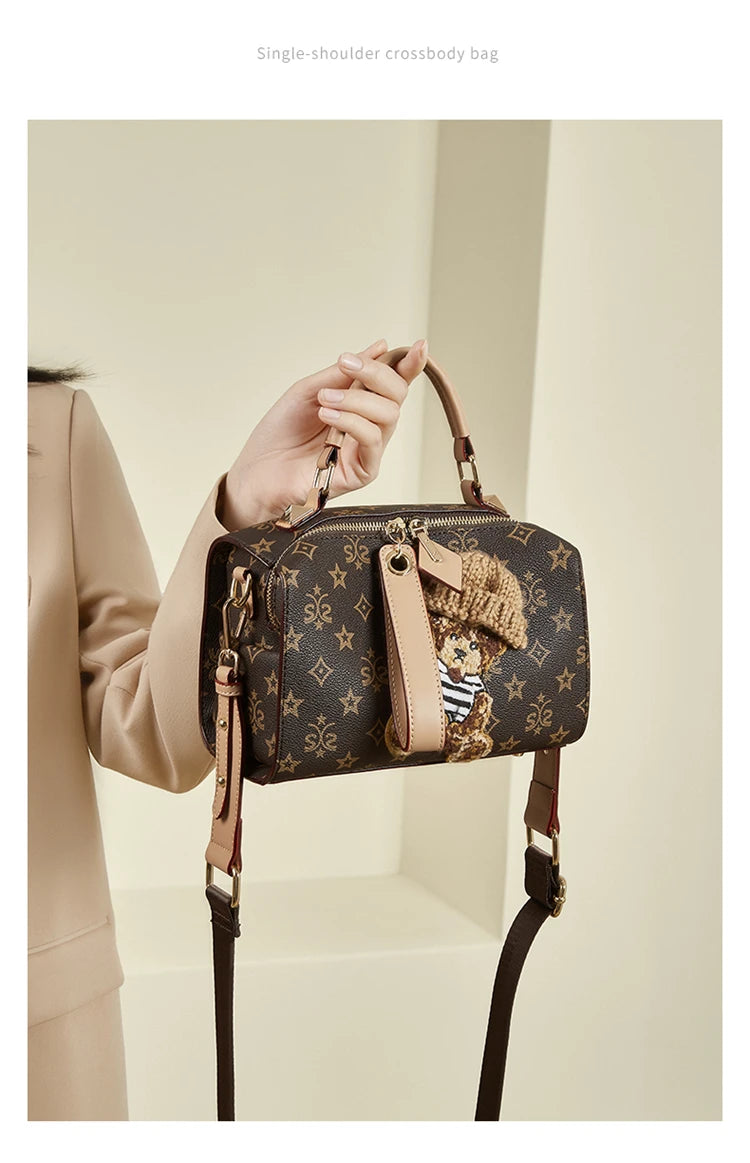 Damen-Handtasche aus PU-Leder mit verstellbarem Schultergurt für Büro Alltag Freizeit