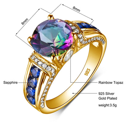 Mysticscher Topaz Gold Ring für Damen