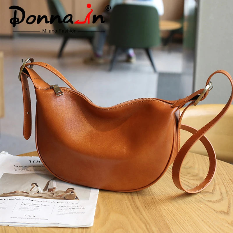Damen Crossbody-Tasche Aus Pflanzlich Gegerbtem Leder | Vintage Stil